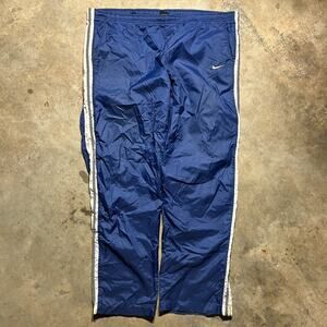 Vintage 90s Nike Blue Striped Windbreaker Sweatpants
